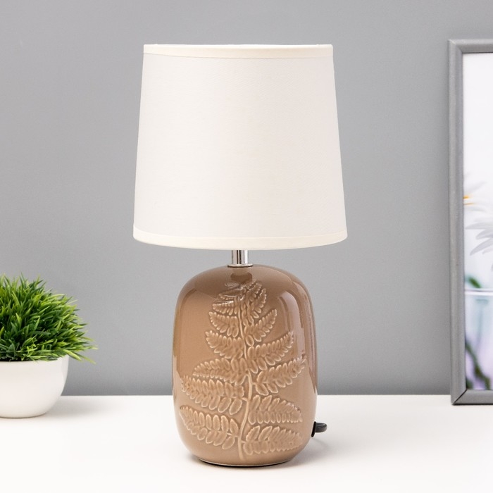 Лампа настольная Лампа настольная "Ариззи" Е14 1х40Вт какао 18х18х33 см RISALUX