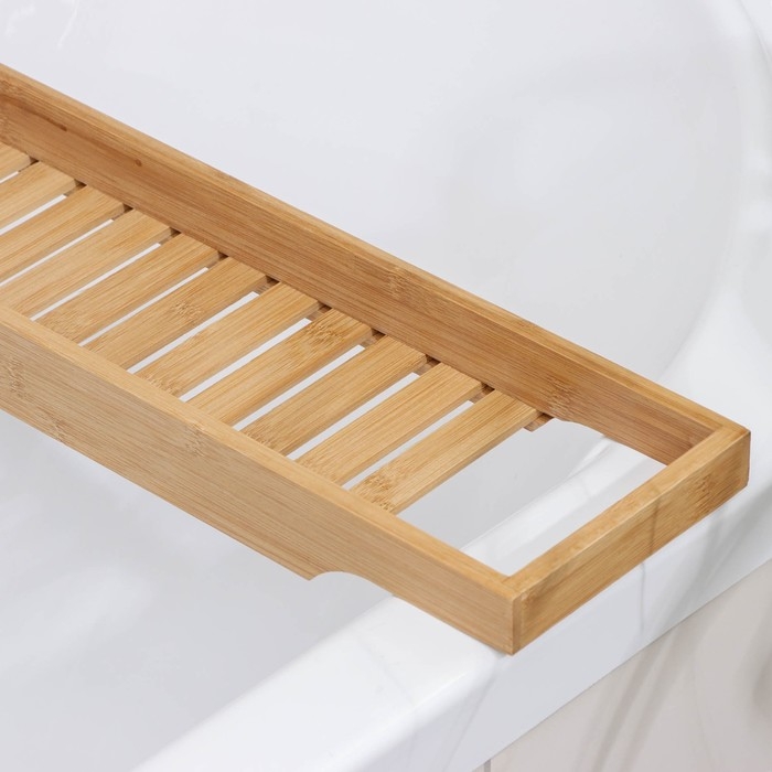 Полка для ванной Sima-land Home, бамбук, 70×14×4,5 см Полка для ванной Sima-land Home, бамбук, 70×14×4,5 см