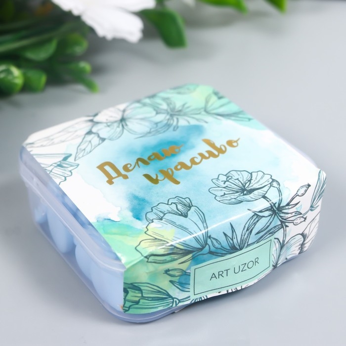 Пуговицы пластик на полуножке Пуговицы пластик на полуножке "Кругляш небесный" 1,3х1,3 см набор 50 шт 2х5,5х5,5 см