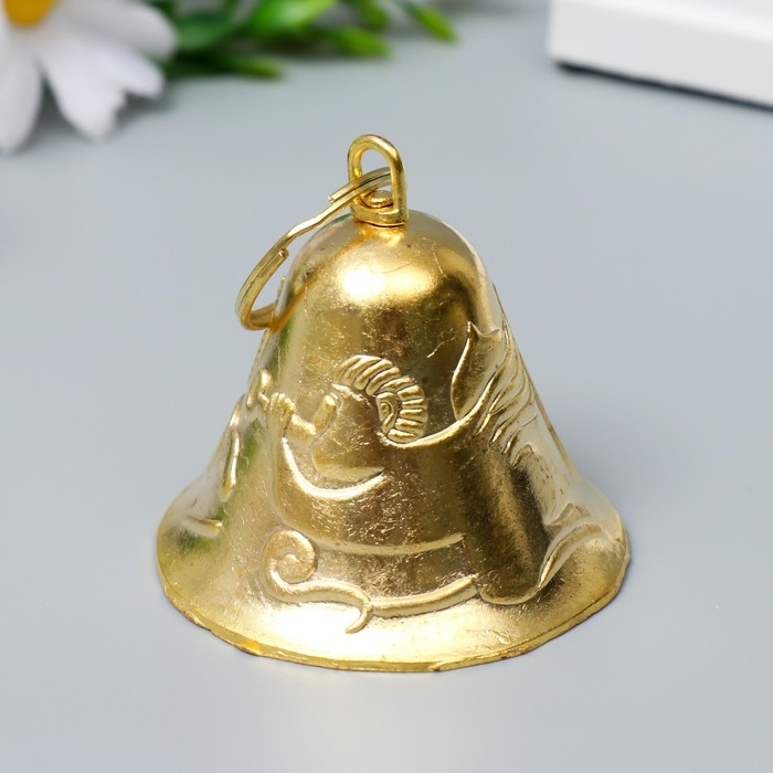 Колокольчик металл  Колокольчик металл "Пегас и будда" золото 5,5х6х6 см