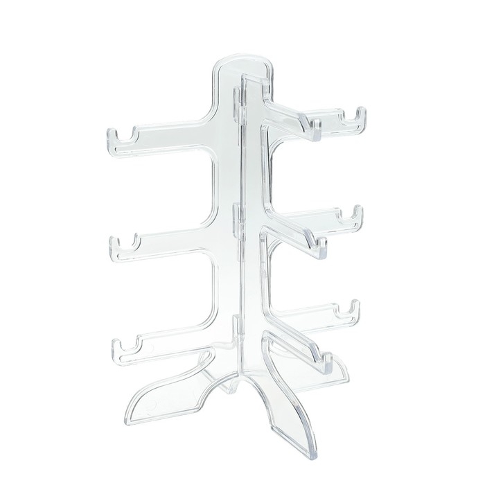 Подставка под очки 3 места, 16×14,5×20, прозрачная