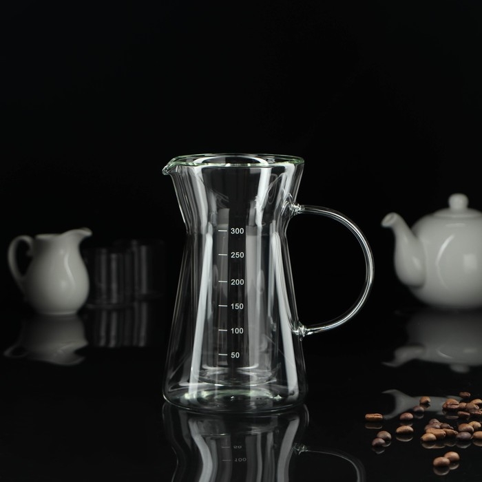 Кемекс с мерной шкалой «Типика», 300 мл, двойное стекло Кемекс с мерной шкалой «Типика», 300 мл, двойное стекло