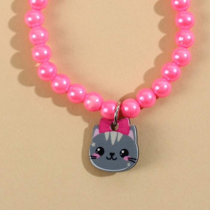 Набор бижутерии «Кис-кис» браслет, серьги, кольцо Набор бижутерии «Кис-кис» браслет, серьги, кольцо