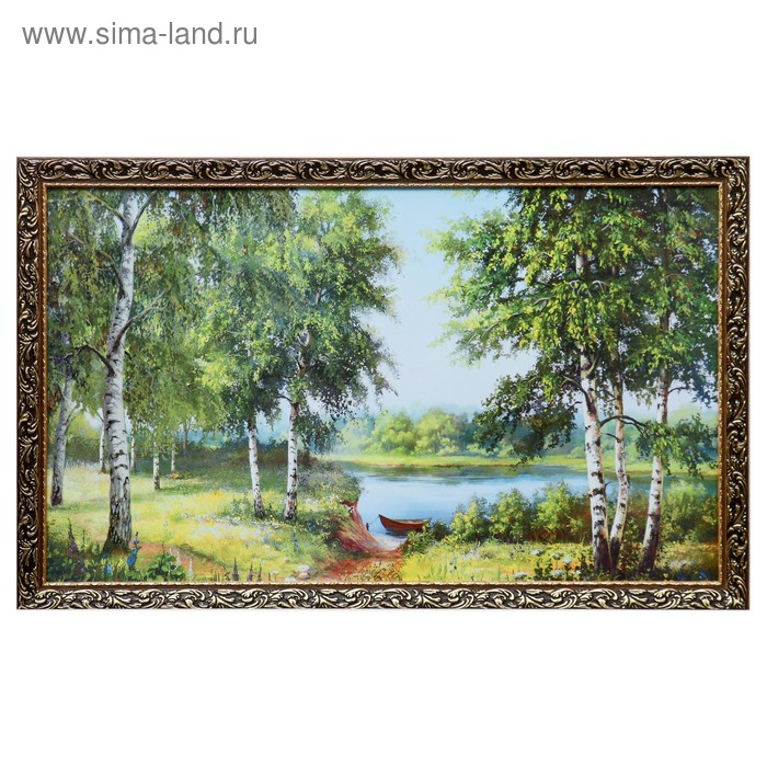 Картина  Картина "Лодка у берега" 67х107 см