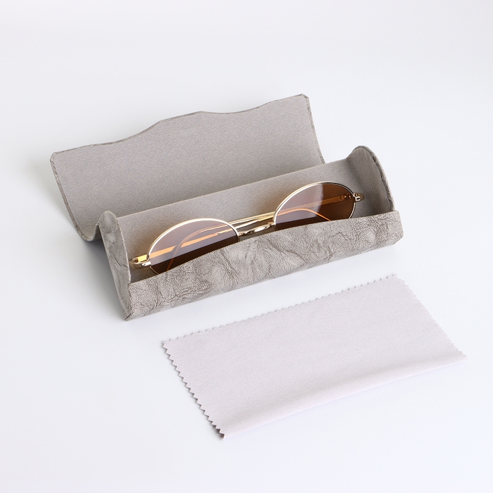 Футляр для очков на магните, длина 16 см, цвет серый Футляр для очков на магните, длина 16 см, цвет серый