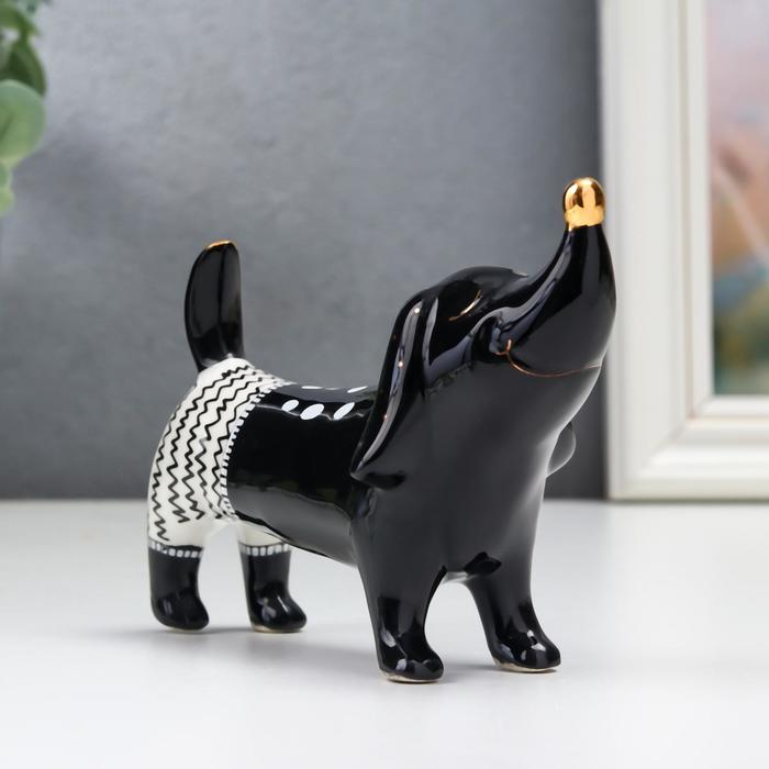 Сувенир керамика Сувенир керамика "Такса в шортах" чёрный 9,3х5,3х13,7 см