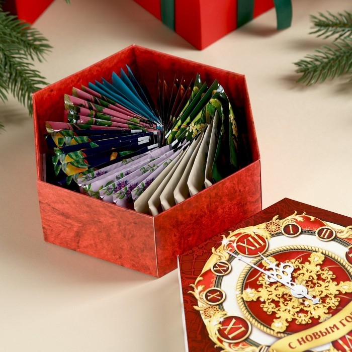 Новый год! Чайная коллекция «Новогодние часы» ассорти, 75,6 г (42 пакетика х 1,8 г). Новый год! Чайная коллекция «Новогодние часы» ассорти, 75,6 г (42 пакетика х 1,8 г).