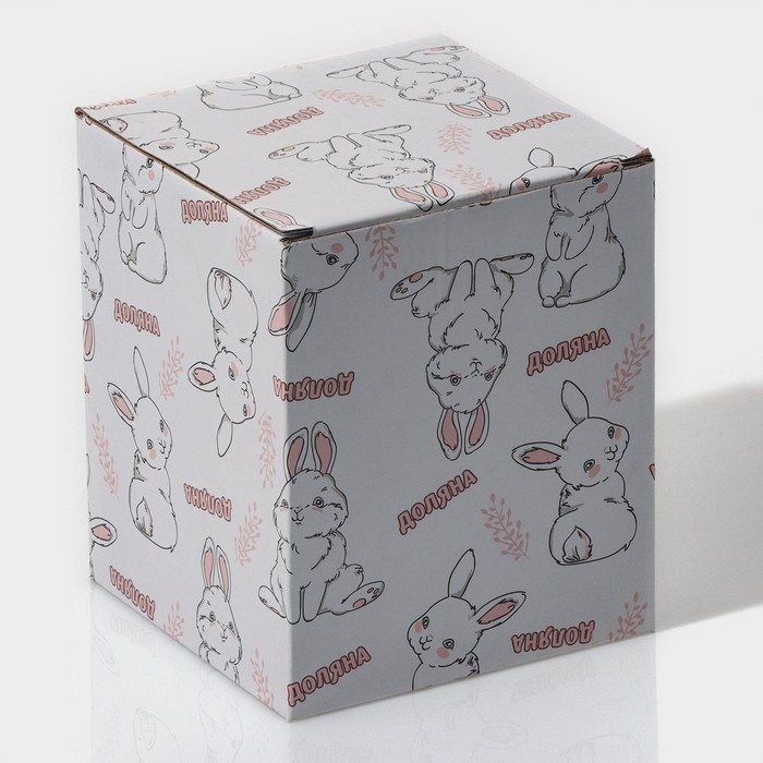 Банка стеклянная для сыпучих продуктов с керамической крышкой Доляна &laquo;Зайка&raquo;, 600 мл