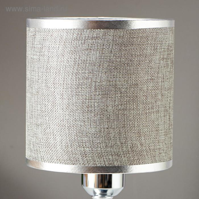 Лампа настольная "Санти" 1х40Вт Е27 хром 15х15х28 см RISALUX