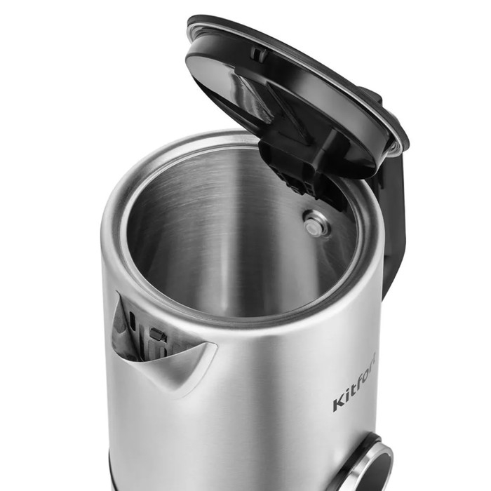 Чайник электрический Kitfort КТ-6660, металл, 1,7 л, 2200 Вт, LED-дисплей, серебристый Чайник электрический Kitfort КТ-6660, металл, 1,7 л, 2200 Вт, LED-дисплей, серебристый