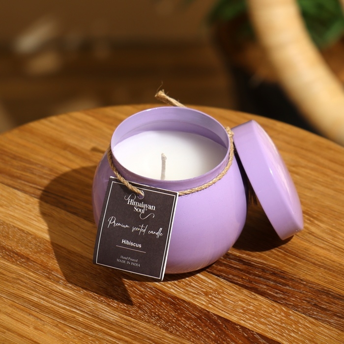 Свеча ароматическая в баночке 150 гр, парафин, hibiscus Свеча ароматическая в баночке 150 гр, парафин, hibiscus