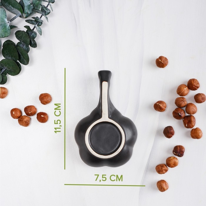 Соусник керамический «Таллула», 11,5×7,5×3 см, цвет зелёный Соусник керамический «Таллула», 11,5×7,5×3 см, цвет зелёный