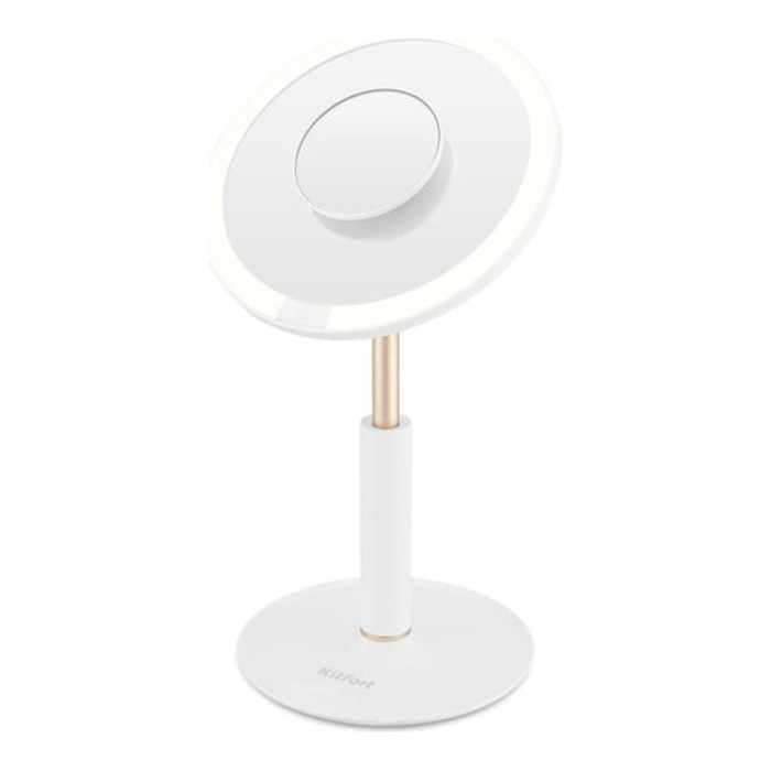 Зеркало Kitfort КТ-3137, подсветка, 37х20х17 см, АКБ, белый Зеркало Kitfort КТ-3137, подсветка, 37х20х17 см, АКБ, белый