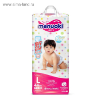 Подгузники-трусики Manuoki L, 9-14 кг, 44 шт