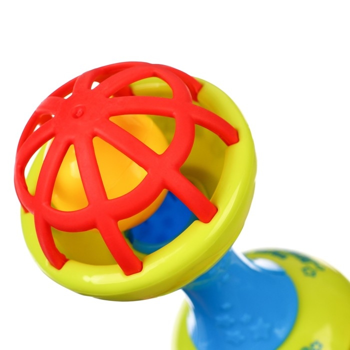 Погремушка «Гантелька яркая», с эластичными элементами Погремушка «Гантелька яркая», с эластичными элементами