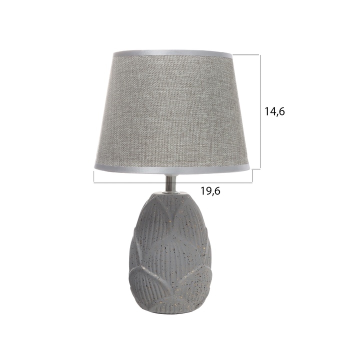 Лампа настольная Лампа настольная "Листья" 1х40Вт Е14 серый 20х20х34см