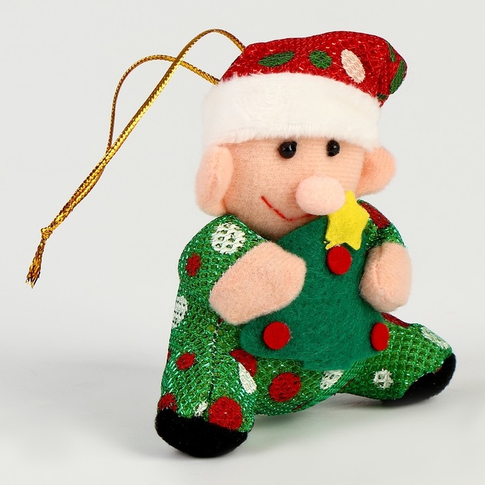 Новый год! Мягкая игрушка «Гном» на подвесе, виды МИКС