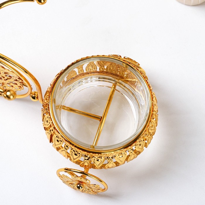 Сахарница «Велосипед», 220 мл, 22×13×13 см, с ложкой, цвет золотой Сахарница «Велосипед», 220 мл, 22×13×13 см, с ложкой, цвет золотой