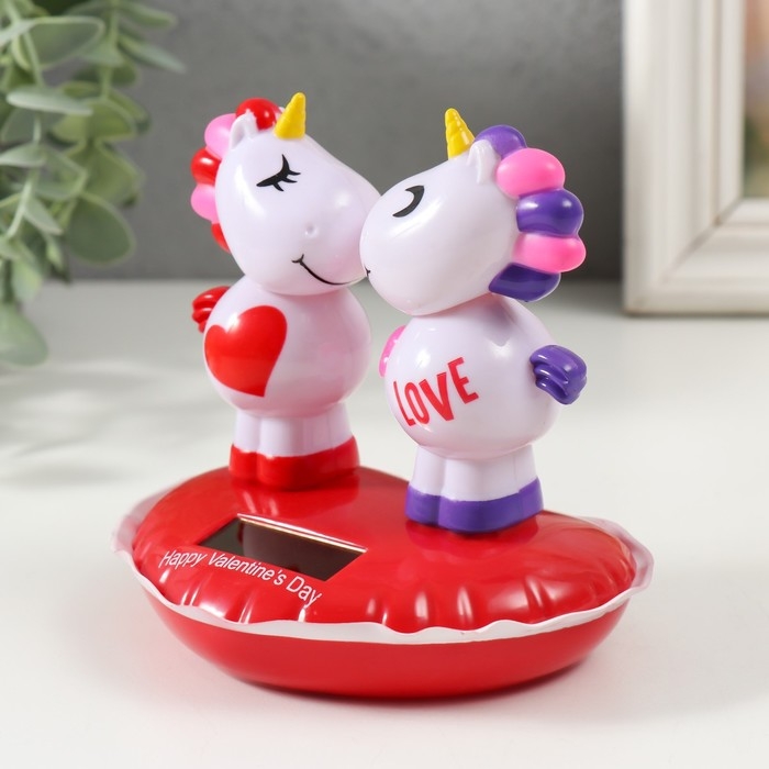 Маятник пластик от солнечной батареи Маятник пластик от солнечной батареи "Поцелуйчик. Единорожки 9х11,8х11 см