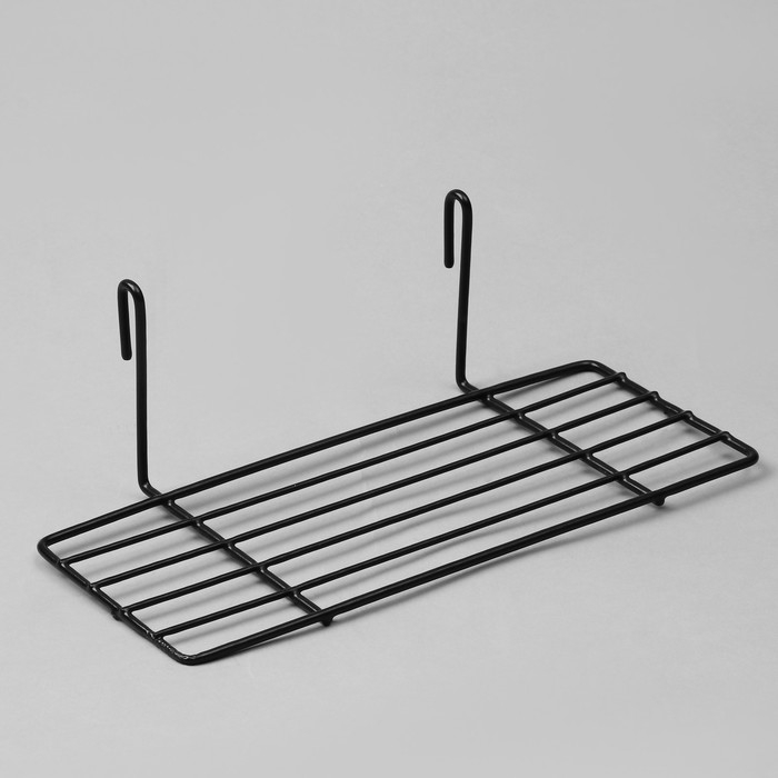 Полка на сетку, 25×10,5×8 см, цвет чёрный Полка на сетку, 25×10,5×8 см, цвет чёрный