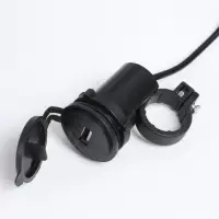 Зарядное устройство на руль мотоцикла, USB, 1.5 А, 24 В, провод 120 см