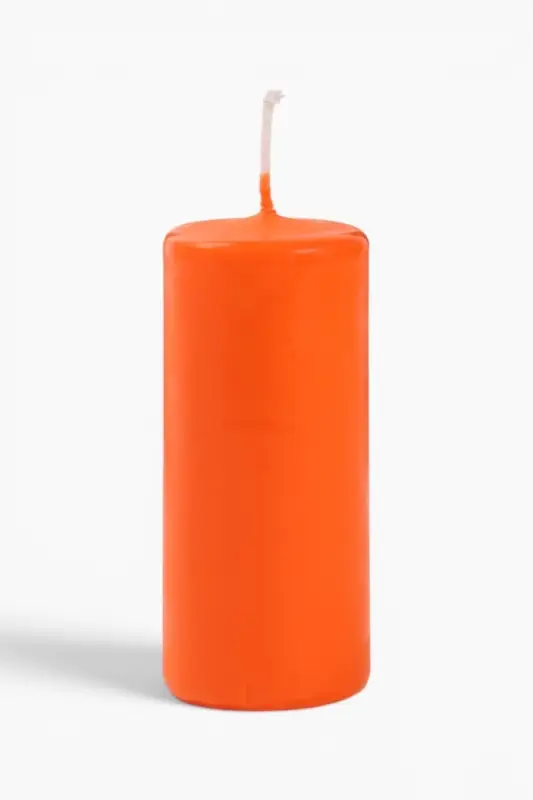 Свеча - цилиндр, 4&times;9 см, 11 ч, 90 г, оранжевая