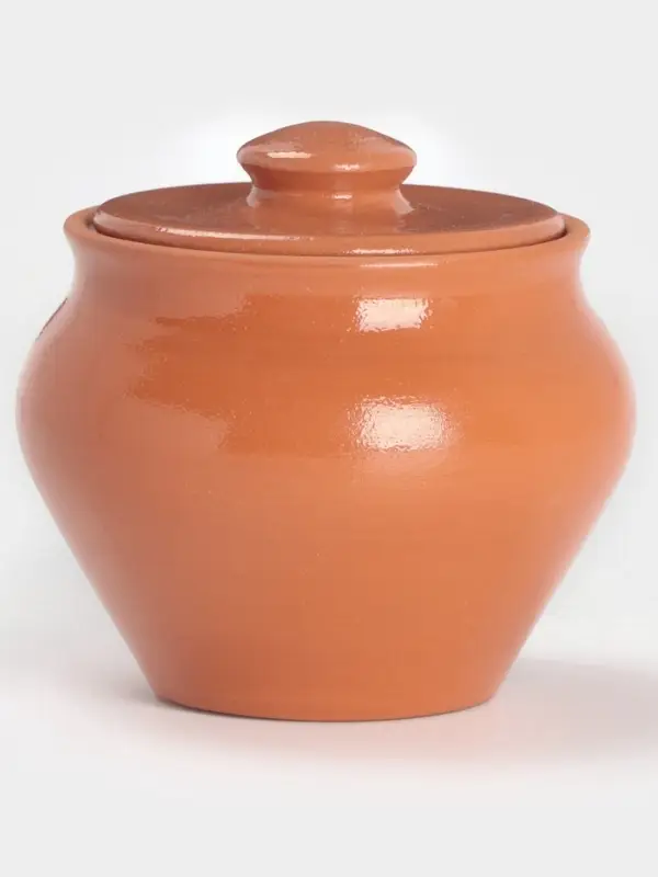 Горшочек под жаркое с крышкой Вятская керамика &laquo;Терракота&raquo;, 700 мл, оранжевый