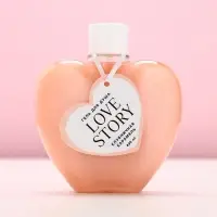 Гель для душа Love story, 430 мл, аромат клубничной карамели, Чистое счастье