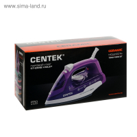 Утюг Centek CT-2348, 1300-1800 Вт, керамическая подошва, 200 мл, фиолетовый