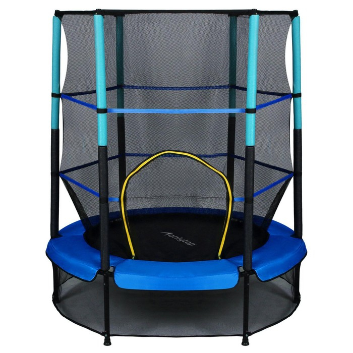 Батут ONLYTOP, d=140 см, высота сетки 125 см, цвет синий Батут ONLYTOP, d=140 см, высота сетки 125 см, цвет синий