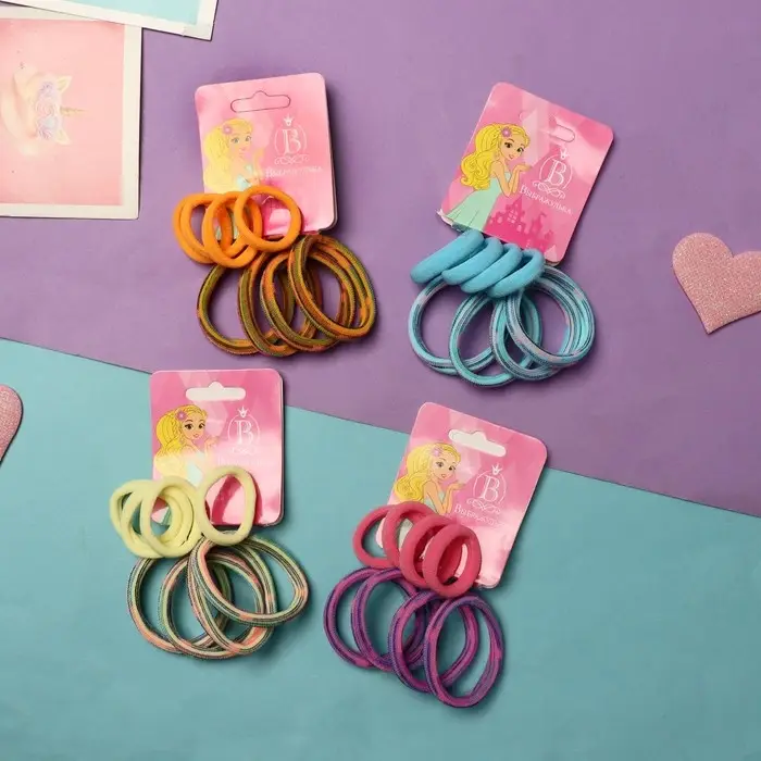 Резинка для волос  Резинка для волос "Спорт ассорти" (набор 8 шт) штрихи, микс