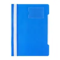 Папка-скоросшиватель Calligrata, А4, 180 мкм, карман для визитки, прозрачный верх, синяя