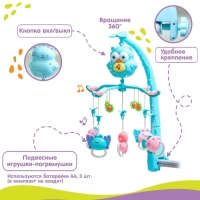 Мобиль музыкальный на кроватку «Совушка», проектор, пульт, цвет и виды МИКС