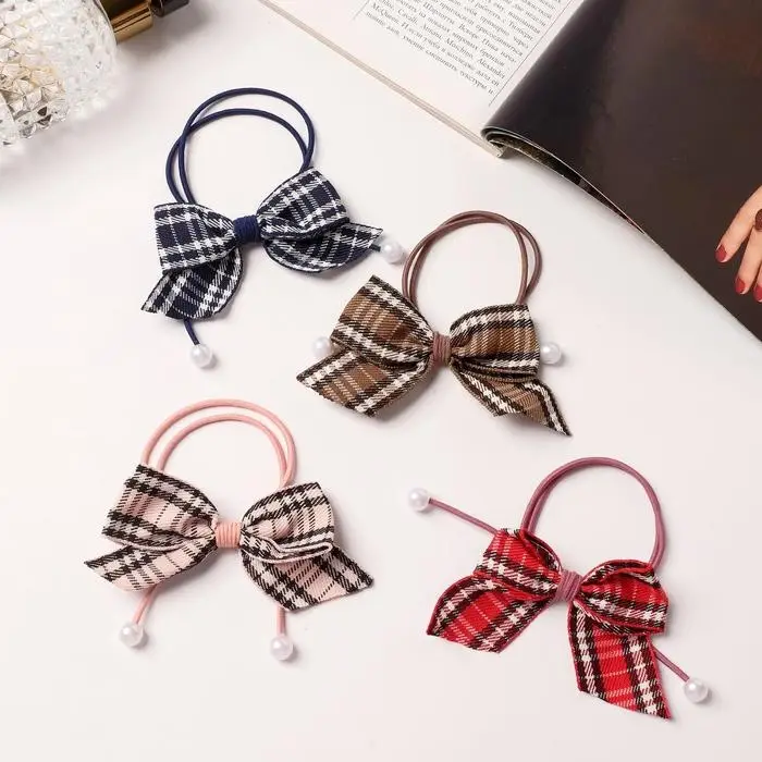 Резинка для волос «Веста», строгая клетка, 4.5 см, МИКС Резинка для волос «Веста», строгая клетка, 4.5 см, МИКС