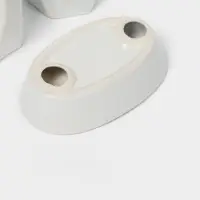 Набор аксессуаров для ванной комнаты Доляна &laquo;Геометрия&raquo;, 4 предмета, дозатор, мыльница, два стакана, белый