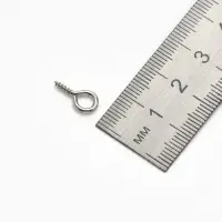 Штифт винтовой для кулона СМ-936, (набор 10 шт.) 1.4&times;0.7&times;0.15 см, цвет серебро