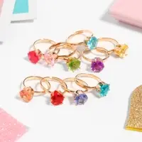 Кольцо &laquo;Выбражулька. Стразы&raquo;, крупные, МИКС