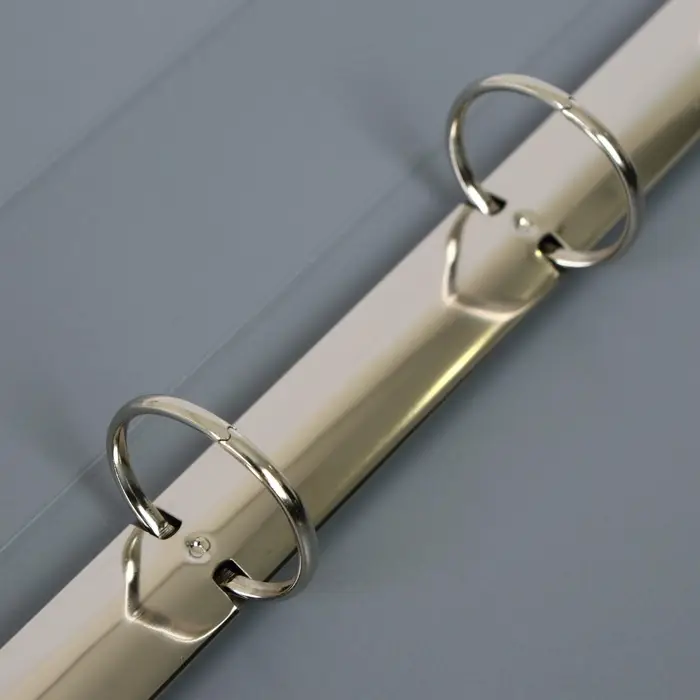 Папка на 4 кольцах А4, Calligrata, 40 мм, 700 мкм, внутренний карман, карман на корешок, серая