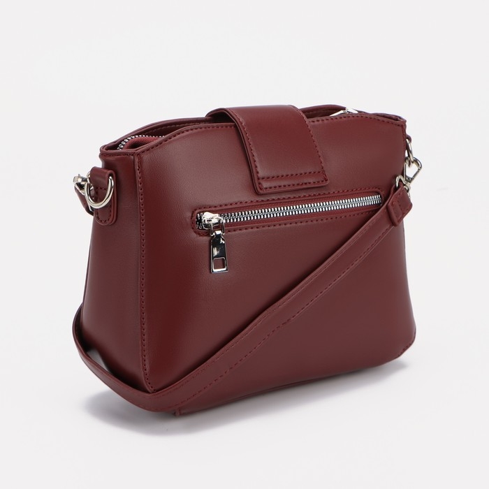 Сумка кросс-боди, отдел на молнии, наружный карман, цвет бордовый Сумка кросс-боди, отдел на молнии, наружный карман, цвет бордовый