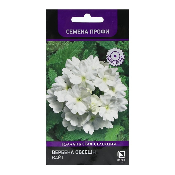 Семена цветов Вербена  Семена цветов Вербена "Обсешн Вайт" 10 шт