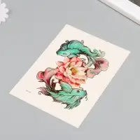 Переводная тату на тело цветная &laquo;Нежные рыбы&raquo;, 26.1&times;14.6 см