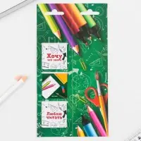 Магнитные закладки для книг, 3 шт. на подложке &laquo;Выпускник&raquo;