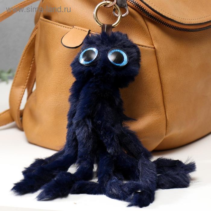 Пушистик на кольце Пушистик на кольце "Осьминог" тёмно-синий 25х9х7 см