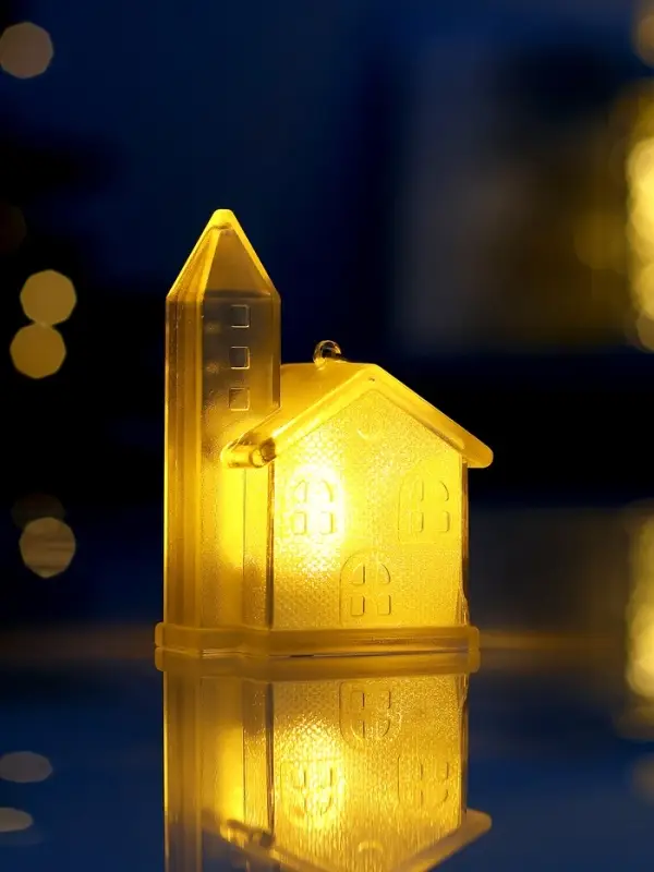 Световая фигура  Световая фигура "Домик", 8x5 см, 1 LED, LR1130x3, Т/БЕЛЫЙ