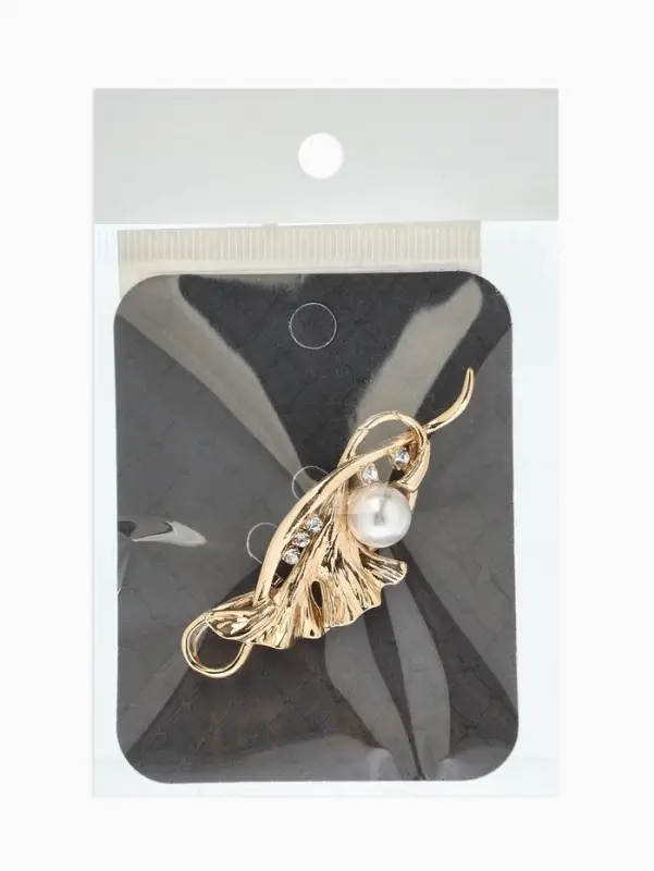 Брошь &laquo;Цветок&raquo; калла, жемчуг, цвет белый в золоте