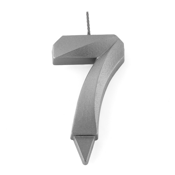 Свеча в торт Свеча в торт "Грань" ,цифра 7 , графит, 6,5 см
