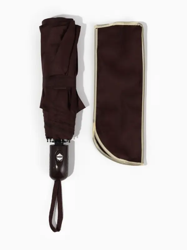 Зонт автоматический &laquo;Однотонный&raquo;, 3 сложения, 8 спиц, R=48/55 см, d=96 см, МИКС