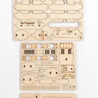 Конструктор деревянный 3д модель &laquo;Танк&raquo;, 42 детали