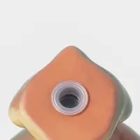 Набор для специй Кунгурская керамика &laquo;Лягушки&raquo;, 2 предмета на подставке: солонка, перечница, зелёная