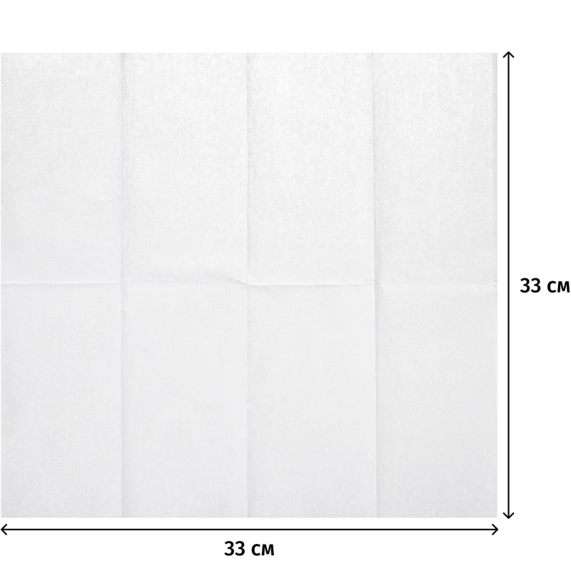 Салфетки бумажные Protissue 1сл 33х33 белые 100шт в уп С232